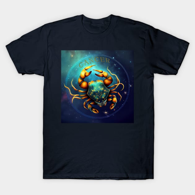 Zodiac Sign CANCER - Fantasy Illustration of astrology Cancer T-Shirt by KOTOdesign